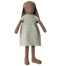 Maileg Soft Toy - Rabbit - Size 4 - 52 cm - Brown - Knitted Dres