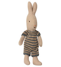 Maileg Rabbit - Micro - Blue/Grey Stripes