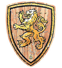 Liontouch Maskeradklder - WoodyLion Shield - Ochre/Brun