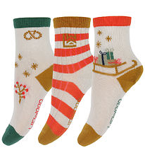 Liewood Sokkar - Silas - 3 Pakki - Holiday Sandy Mix