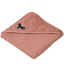 Liewood Hooded Towel - 100x100 cm - Goya - Horses/Dark Rosetta