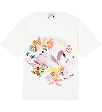 Stella McCartney Kids Stuttermabolur - Off White M. Svanur