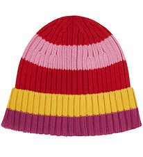 Stella McCartney Kids Beanie - Knitted - Red/Pink Striped