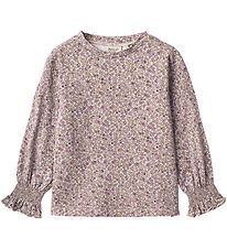 Wheat Blouse - Norma - Grey Rose Flowers