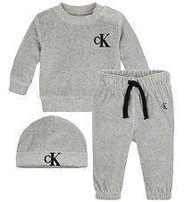 Calvin Klein Gift Box - Trousers/Blouse/Beanie - Velvet - Grey M