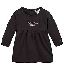 Calvin Klein Robe en Molleton - Noir av. Imprim