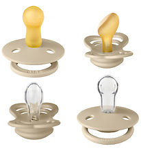 BIBS Try-It Pacifiers - 4-Pack - Size 1 - Natural Rubber - Vanil