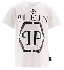 Philipp Plein T-paita - Valkoinen/Musta, Logo