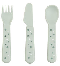 Done by Deer Cutlery - 3 pcs - Happy Dots - Green