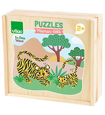 Vilac Jigsaw Puzzle - Wood - 12x2 Bricks - Mother And Baby