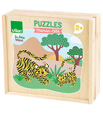 Vilac Puzzle - bois - 12x2 Briques - Mre et Bb