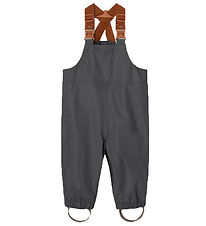 Mini A Ture Rain Pants w. Suspenders - PU - Rubi - Forged Iron B