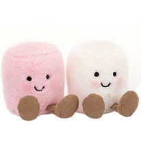 Jellycat Soft Toy - 9x15 cm - Amuseable Pink and White Marshmall