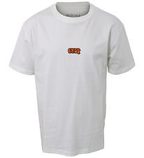 Hound T-Shirt - Off White av. Broderie