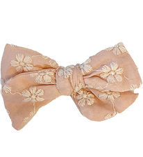 Bows By Str Hair Clip w. Bow - Blanca - Pink w. White Blom