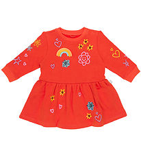 Stella McCartney Kids Robe en Molleton - Rouge av. Broderie