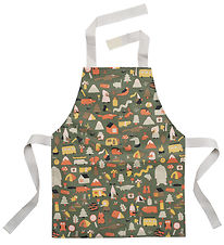 Petit Jour Paris Apron - Coated - Army Green w. Imagination