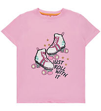 The New T-shirt - TnHawa - Pastel Lavender w. Rollerskates/Paill