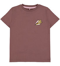 The New T-Shirt - TnHastara - Rose Brown av. toile filante