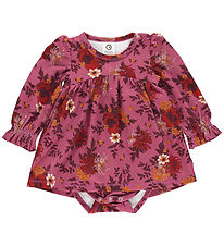 Müsli Bodysuit w. Skirt l/s - Bloomy - Boysenberry/Fig/Berry Ed