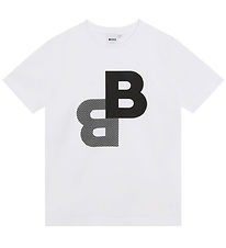BOSS T-paita - Valkoinen, Tulosta