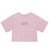 DKNY T-shirt - Cropped - Purple w. Terrycloth