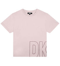 DKNY Stuttermabolur - Fjólublátt M. Prentað