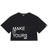 DKNY T-shirt - Cropped - Black w. White