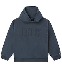 DKNY Hettupeysa - Dökkblátt M. Prentað