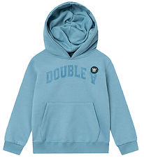 Wood Wood Sweat  Capuche - Izzy - Sky Blue av. Imprim