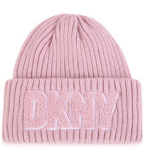 DKNY Beanie - Knitted - Purple w. Terrycloth