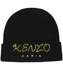 Kenzo Mtze - Strick - Slate Blue m. Gelb