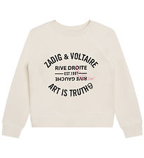Zadig & Voltaire Sweat-shirt - Ivory av. Texte