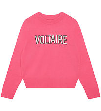 Zadig & Voltaire Blouse - Laine - Raspberry av. Texte