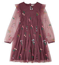 The New Tulle Dress - TnHabianna - Rose Brown w. Flowers