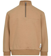 Schnoor Sweatshirt w. Zipper - Dallas - Camel