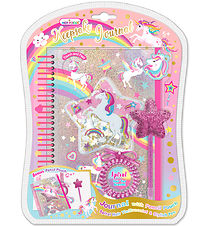 Hot Focus Carnet av. Stylo  bille/Elastique  Cheveux - Licorne