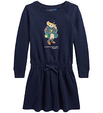 Polo Ralph Lauren Sweatkleid - Navy m. Kuscheltier