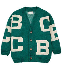 Bobo Choses Cardigan - Acrylic/Wool - Green/White