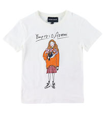 Emporio Armani T-shirt - White w. Girl