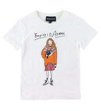 Emporio Armani Stuttermabolur - Hvítur M. Stelpa