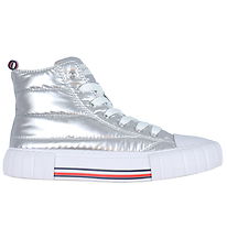 Tommy Hilfiger Boots - High Top Lace-Up - Silver