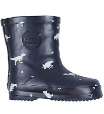 Petit by Sofie Schnoor Rubber Boots w. Lining - Blue w. Dinosaur