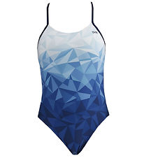 TYR Swimsuit - UV50+ - Geoscope Cutoutfit - Blue/White