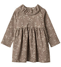 Wheat Dress - Violetta - Cocoa Brown Flowers