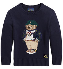 Polo Ralph Lauren Blouse - Knitted - Navy w. Soft Toy