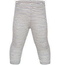 Engel Leggings - Wol/Zijde - Natural/Navy Blue