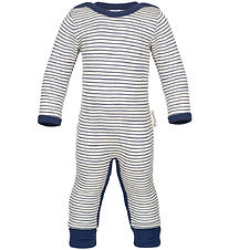 Engel Jumpsuit - Wool/Silk - Natural/Navy Blue