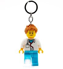 LEGO Keychain w. Flashlight - LEGO Male Doctor