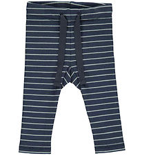 Msli Trousers - Stripe Rib - Night Blue/Spa Green